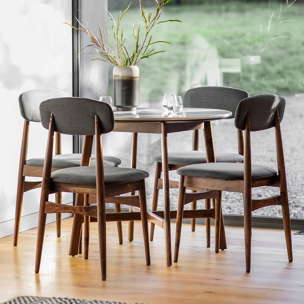 Product photograph of Gallery Interiors Set Of 2 Barcelona Grey Wood Dining Chairs from Olivia's.