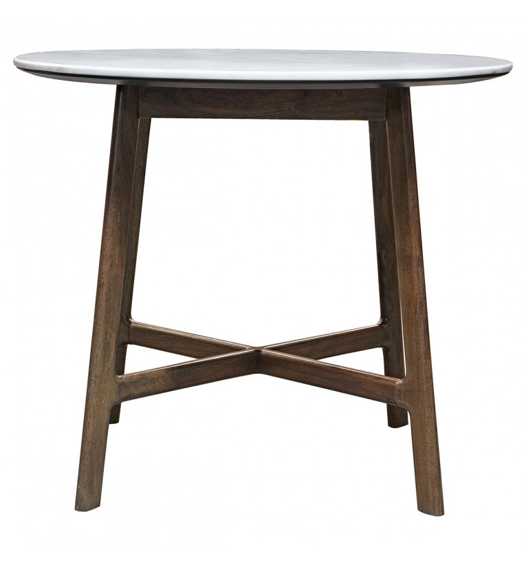 Product photograph of Gallery Interiors Barcelona 4 Seater Marble Round Dining Table from Olivia's