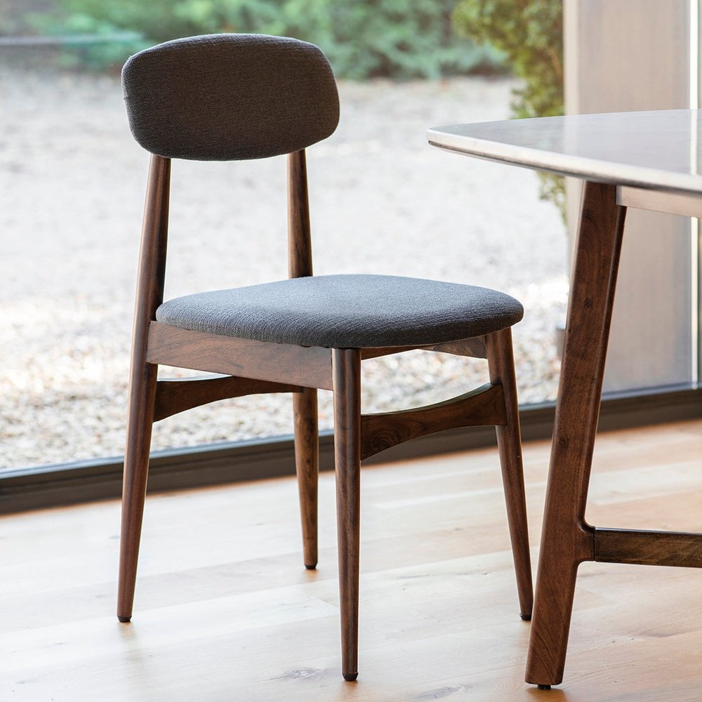 Product photograph of Gallery Interiors Set Of 2 Barcelona Grey Wood Dining Chairs from Olivia's.