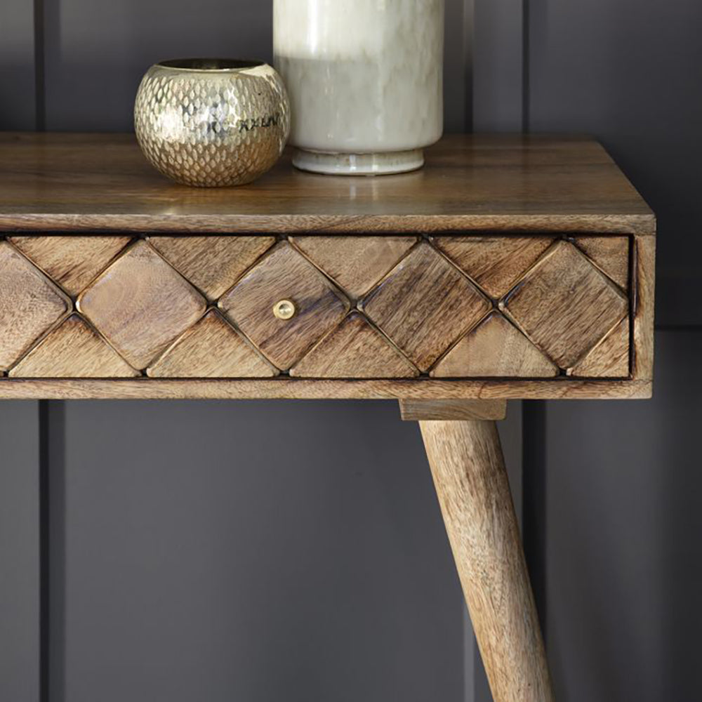 Product photograph of Gallery Interiors Tuscany Console Table Burnt Wax from Olivia's.