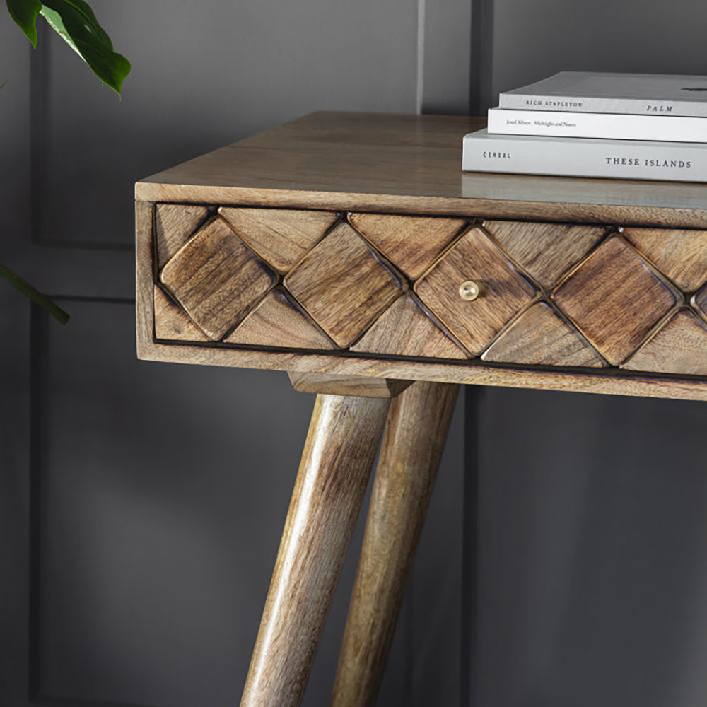 Product photograph of Gallery Interiors Tuscany Console Table Burnt Wax from Olivia's.