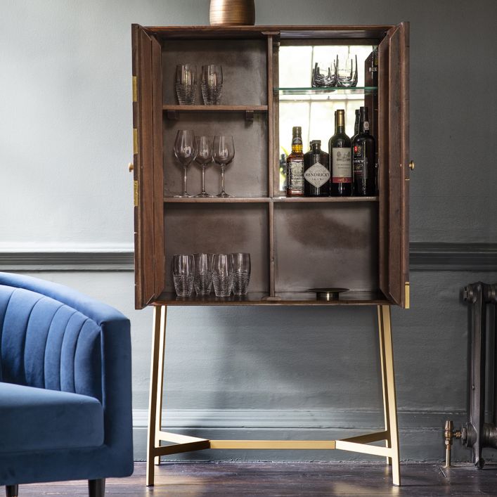 Product photograph of Gallery Interiors Tate Bar Cabinet from Olivia's.