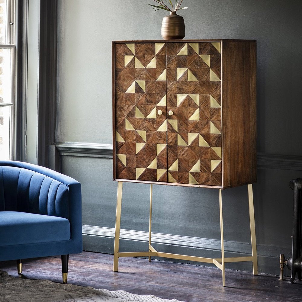 Product photograph of Gallery Interiors Tate Bar Cabinet from Olivia's