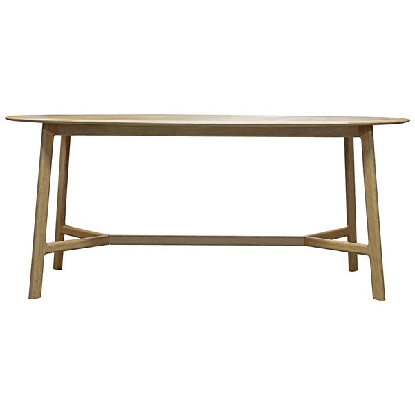 Product photograph of Gallery Interiors Madrid Oval 6 Seater Dining Table from Olivia's.