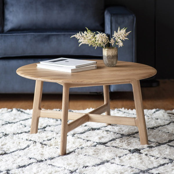 Product photograph of Gallery Interiors Madrid Round Coffee Table from Olivia's