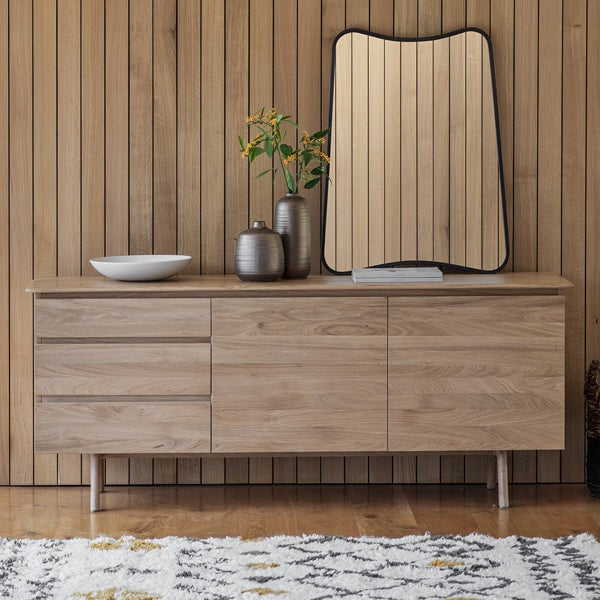 Product photograph of Gallery Interiors Madrid 2 Door 3 Drawer Sideboard from Olivia's