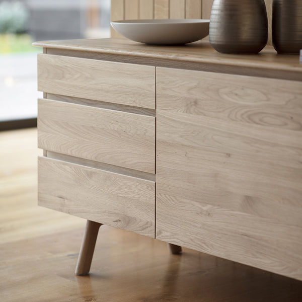 Product photograph of Gallery Interiors Madrid 2 Door 3 Drawer Sideboard from Olivia's.