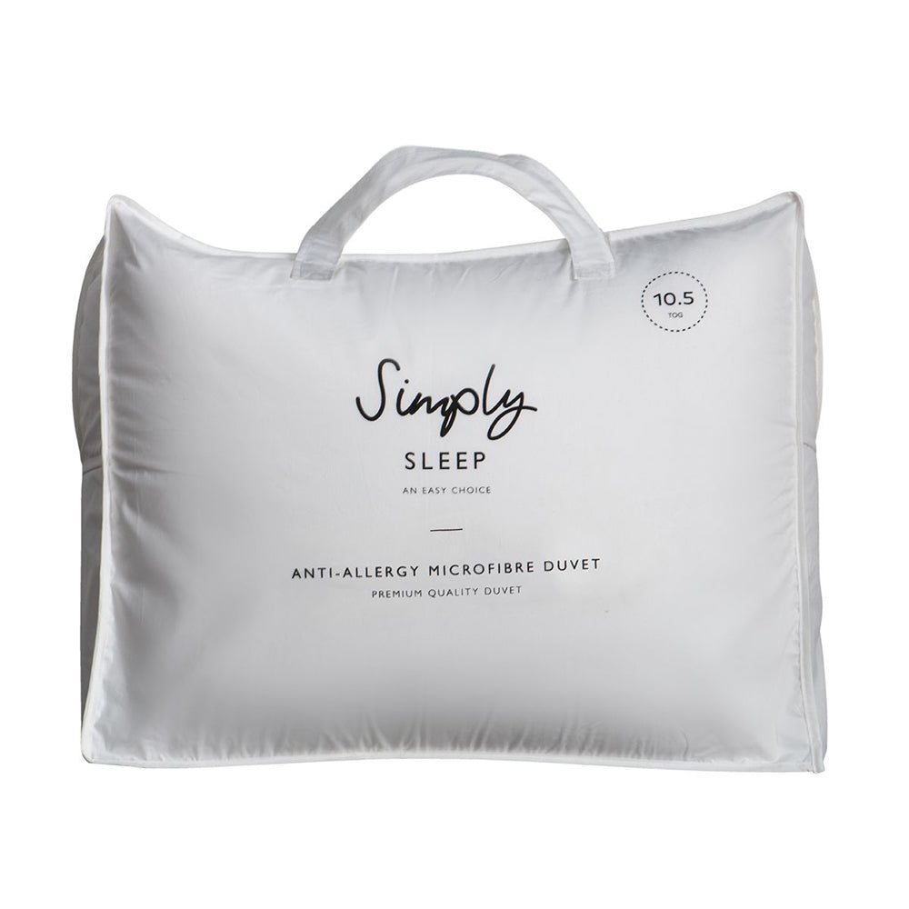Product photograph of Gallery Interiors Simply Sleep Anti Allergy Microfibre Duvet White Super King from Olivia's.