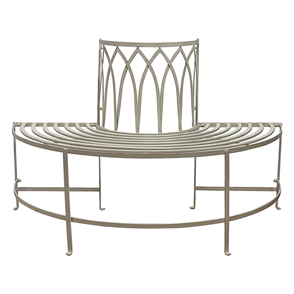 Product photograph of Gallery Outdoor Alberoni Outdoor Tree Bench Seat In White from Olivia's.