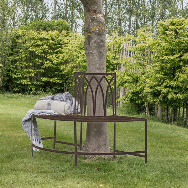 Product photograph of Gallery Outdoor Alberoni Outdoor Tree Bench Seat In Ember from Olivia's.