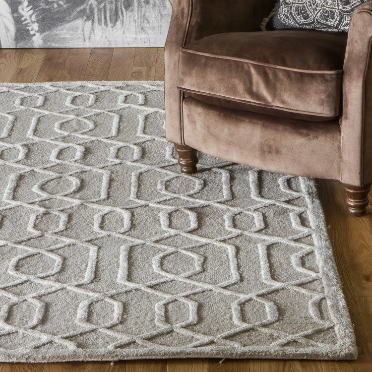 Product photograph of Gallery Interiors Rosefield Rug Natural from Olivia's