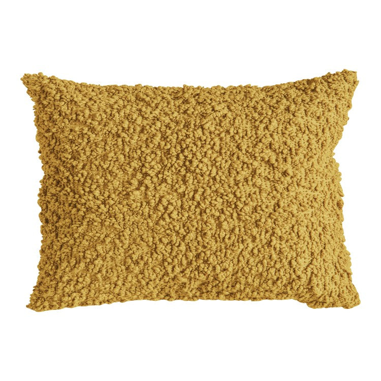 Product photograph of Gallery Interiors Cotton Boucle Cushion In Ochre Outlet from Olivia's