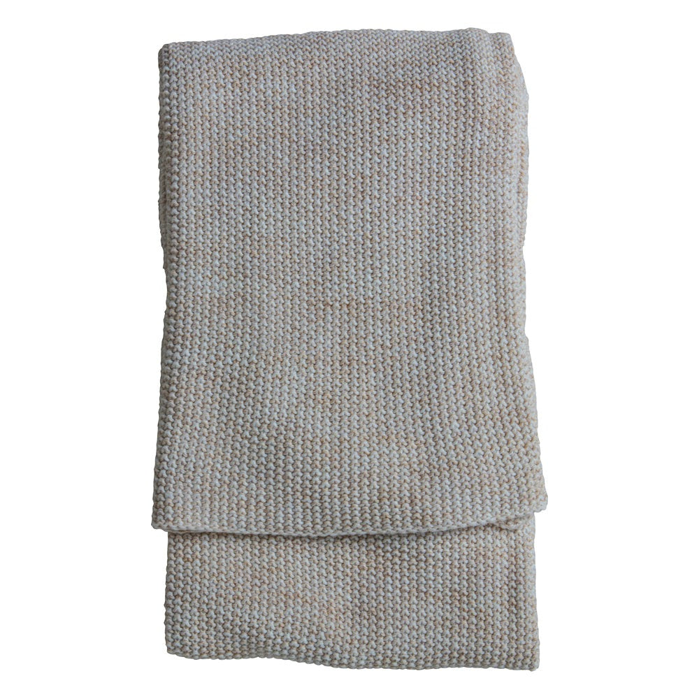 Product photograph of Gallery Interiors Moss Stitch Melange Throw Natural from Olivia's