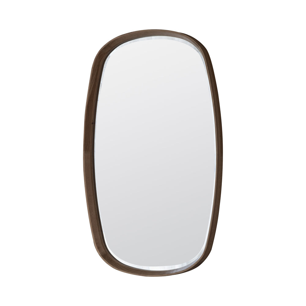 Product photograph of Gallery Interiors Keaton Oval Walnut Mirror from Olivia's