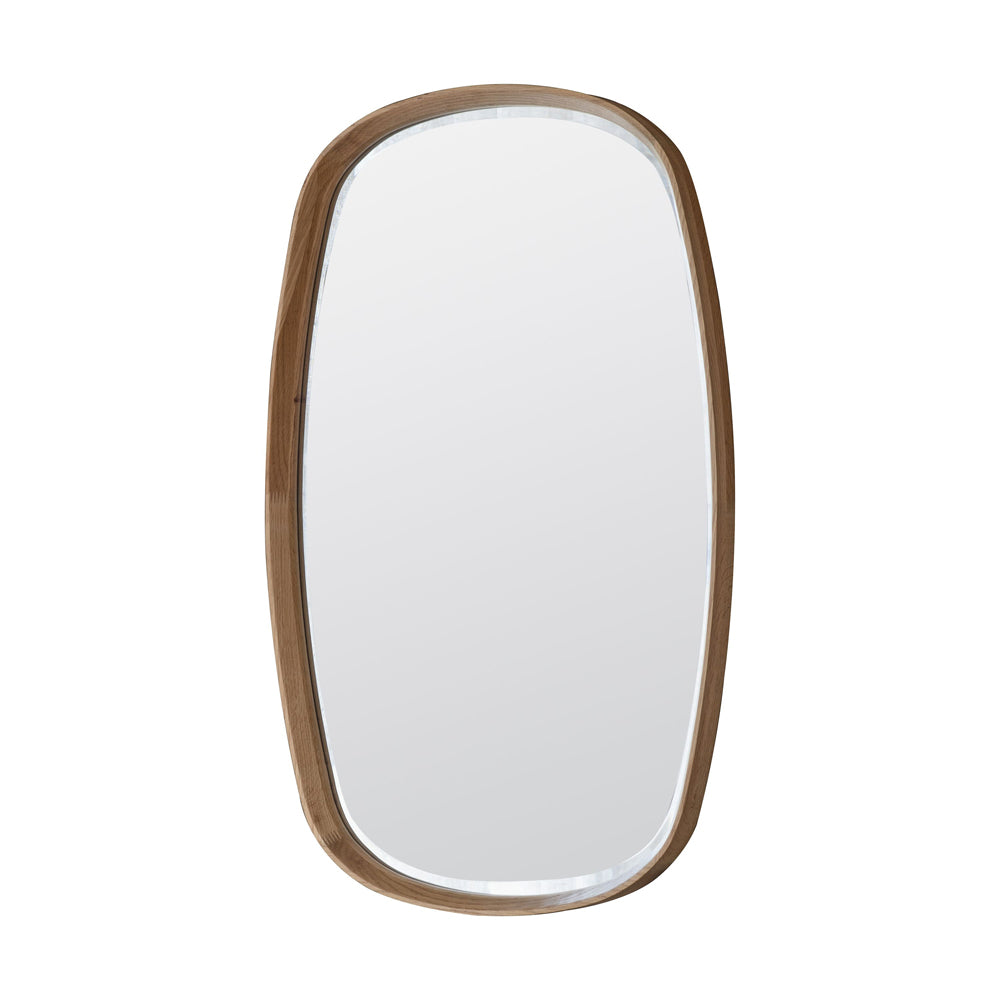 Product photograph of Gallery Interiors Keaton Oval Oak Mirror from Olivia's.