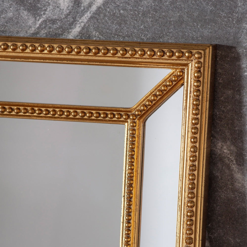 Product photograph of Gallery Interiors Sinatra Mirror In Gold Gold Round from Olivia's.