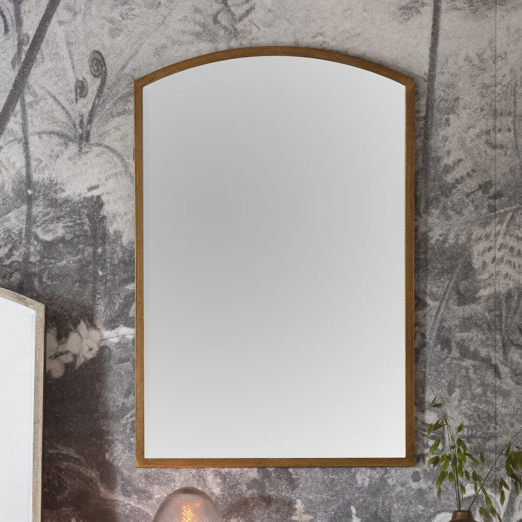Gallery Interiors Higgins Arch Mirror Antique Silver Full Length