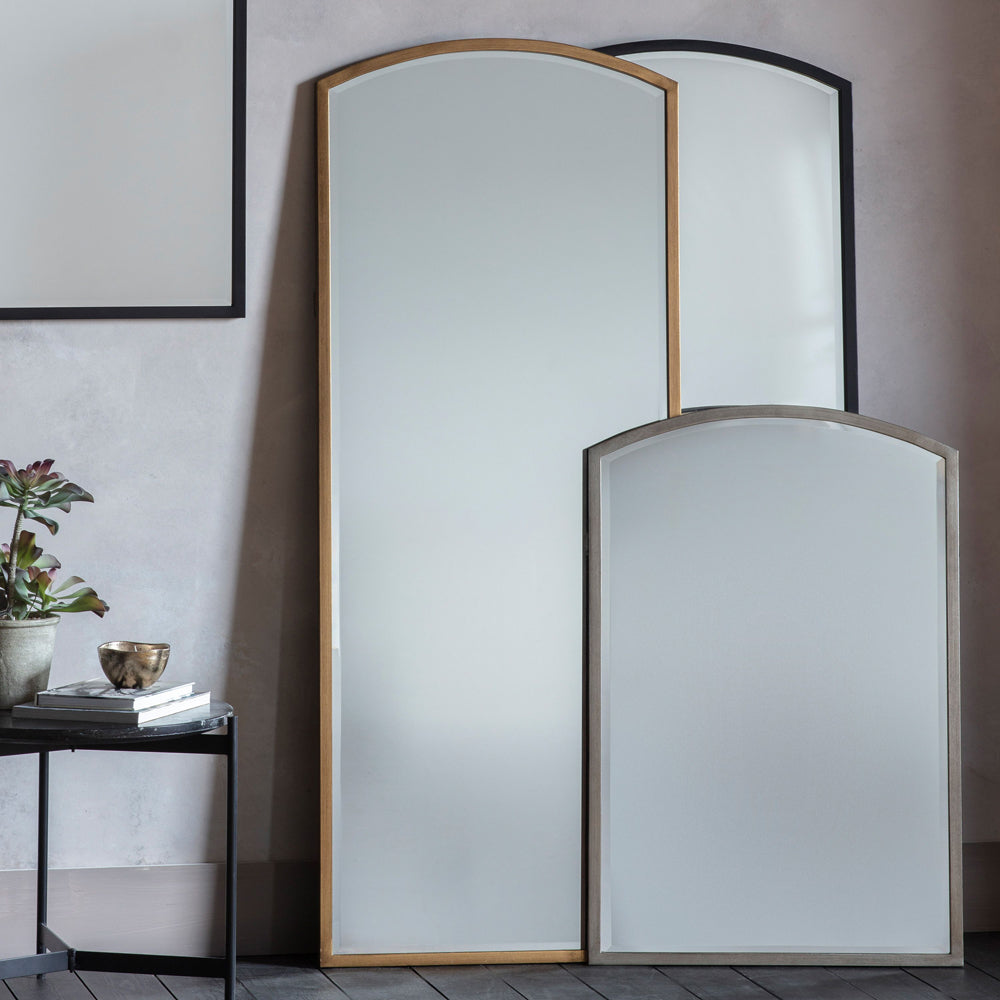 Product photograph of Gallery Interiors Antique Full Length Higgins Arch Mirror In Gold from Olivia's.