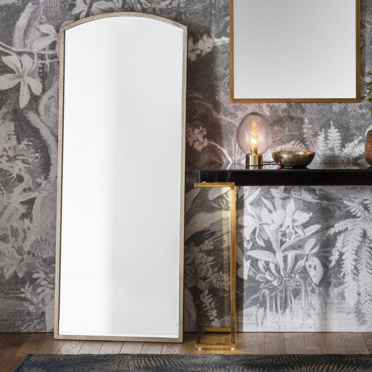 Product photograph of Gallery Interiors Higgins Arch Mirror Antique Silver Full Length from Olivia's.