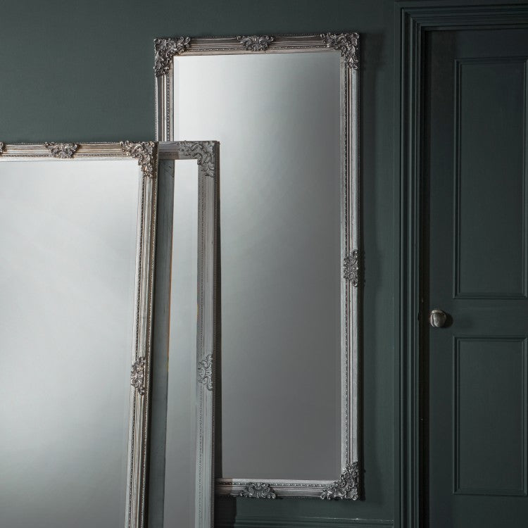 Product photograph of Gallery Interiors Fiennes Leaner Mirror Silver from Olivia's.