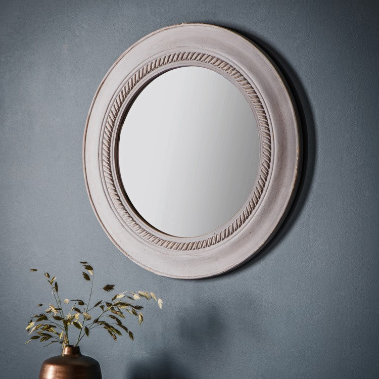 Product photograph of Gallery Interiors Neeson Mirror White from Olivia's