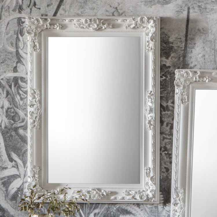 Product photograph of Gallery Interiors Altori Rectangle Mirror White from Olivia's