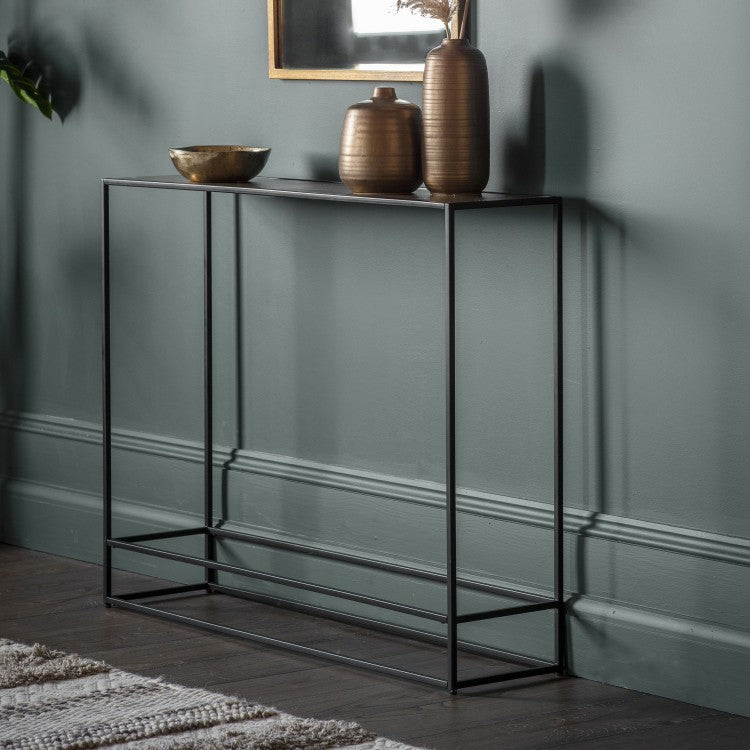 Gallery Direct Hadston Console Table Antique Gold