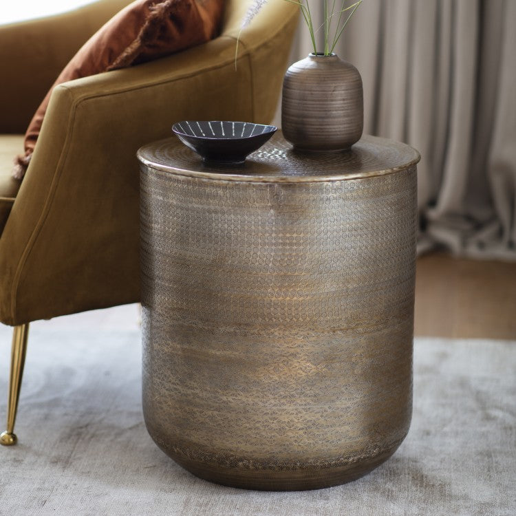 Product photograph of Gallery Interiors Ashta Side Table from Olivia's.