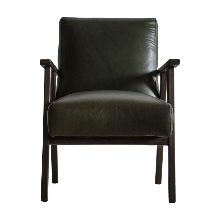 Product photograph of Gallery Interiors Neyland Occasional Chair In Heritage Green from Olivia's.