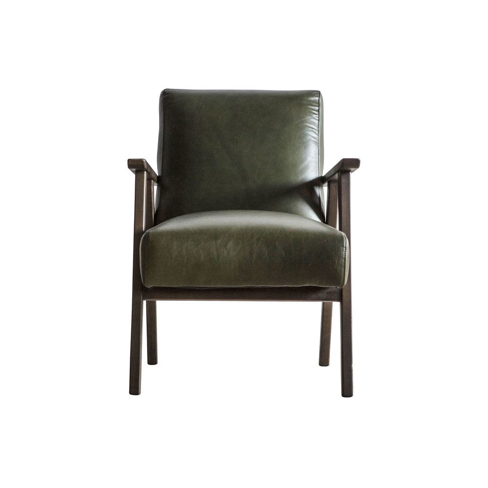 Product photograph of Gallery Interiors Neyland Occasional Chair In Heritage Green from Olivia's