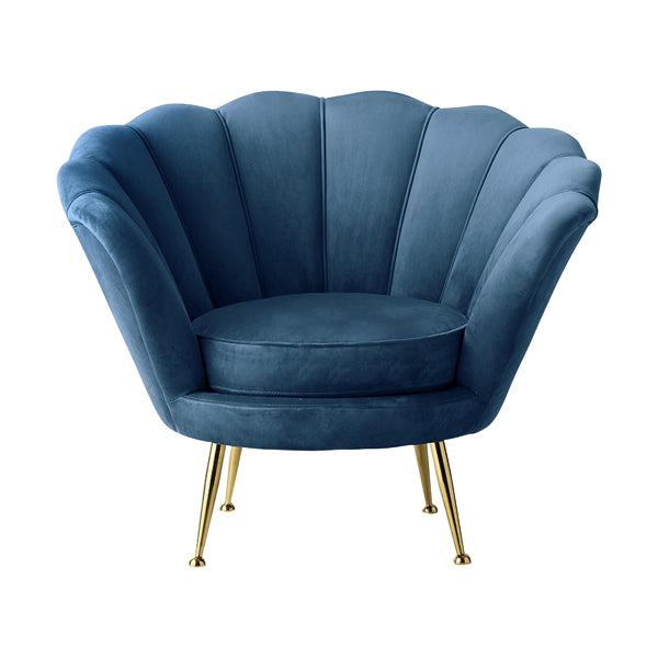 Product photograph of Gallery Interiors Rivello Occasional Chair Outlet Inky Blue from Olivia's