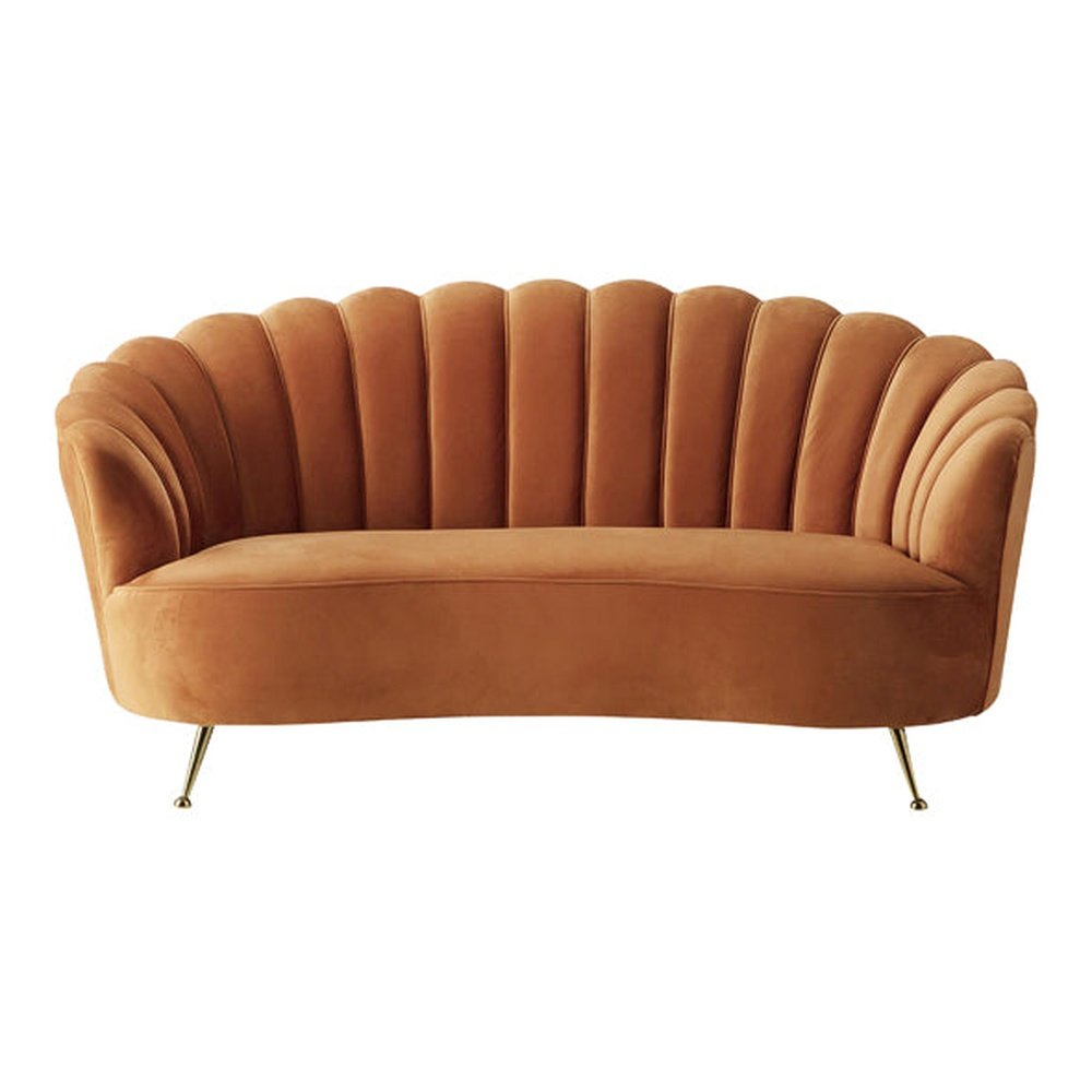 Gallery Direct Rivello 2 Seater Sofa Rusty Orange