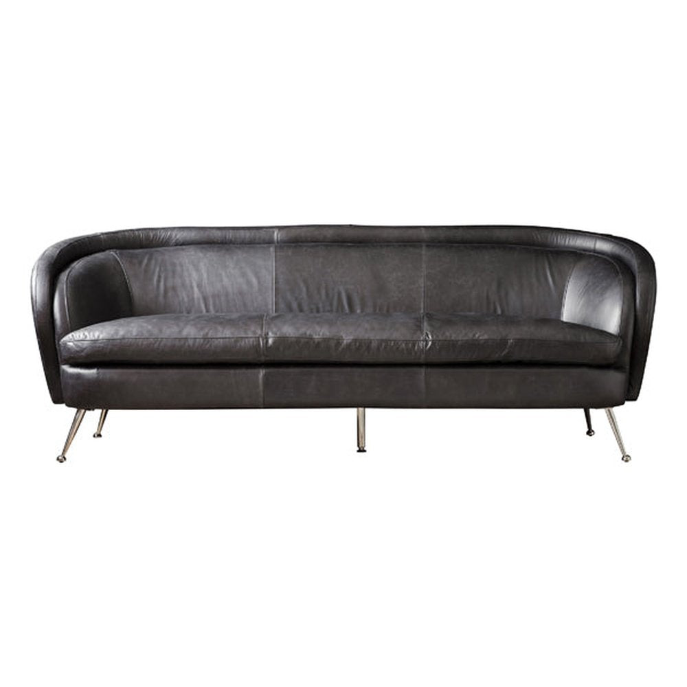 Gallery Direct 3 Seater Tesoro Sofa Black Leather
