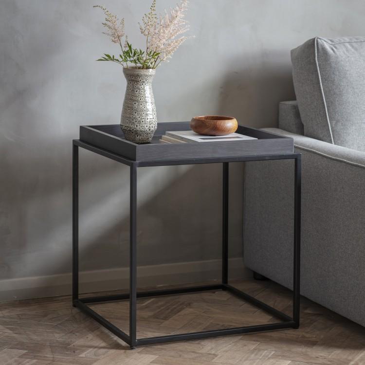 Gallery Direct Forden Tray Side Table Black Outlet