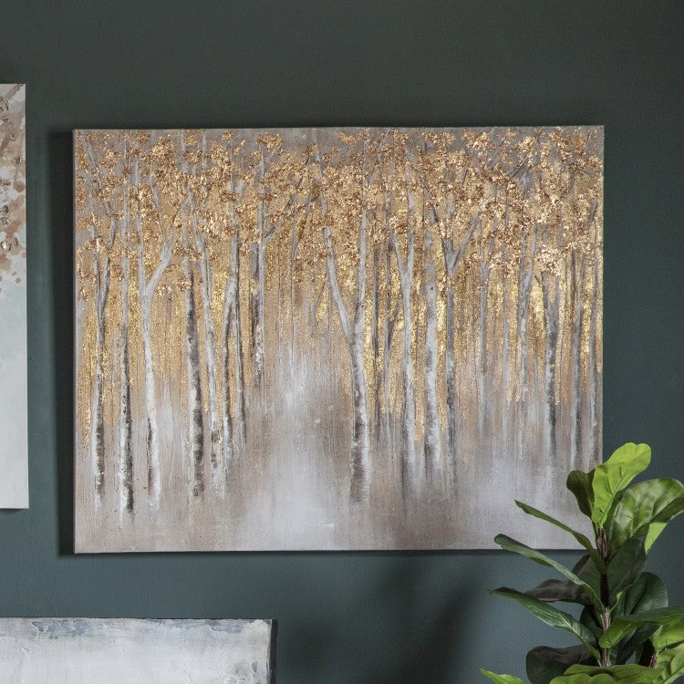 Product photograph of Gallery Interiors Golden Woodland Canvas from Olivia's