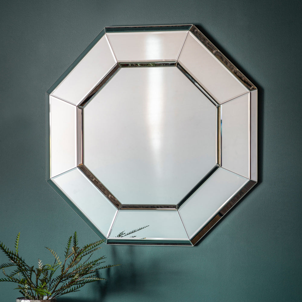 Product photograph of Gallery Interiors Vienna Mirror Silver Rectangle from Olivia's.