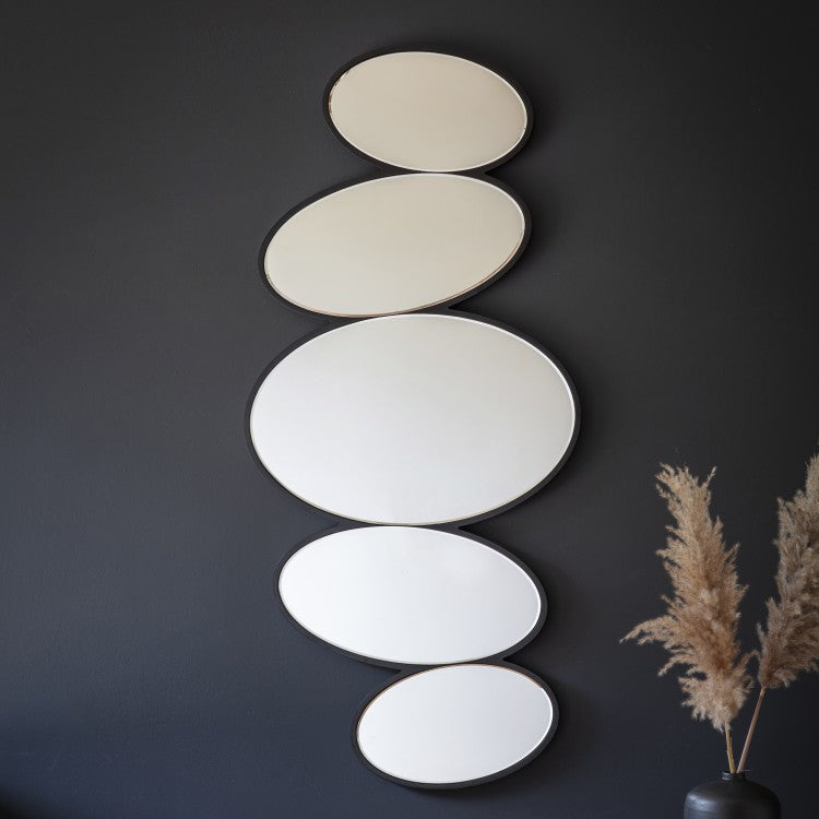 Product photograph of Gallery Interiors Anderson Pebble Stack Mirror from Olivia's