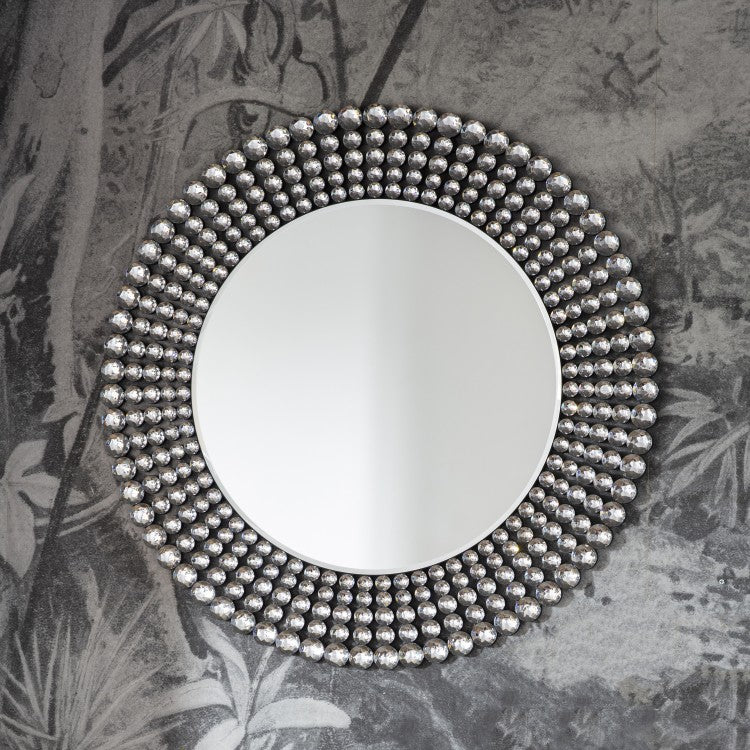 Product photograph of Gallery Interiors Sharrington Mirror Grey Oval from Olivia's.