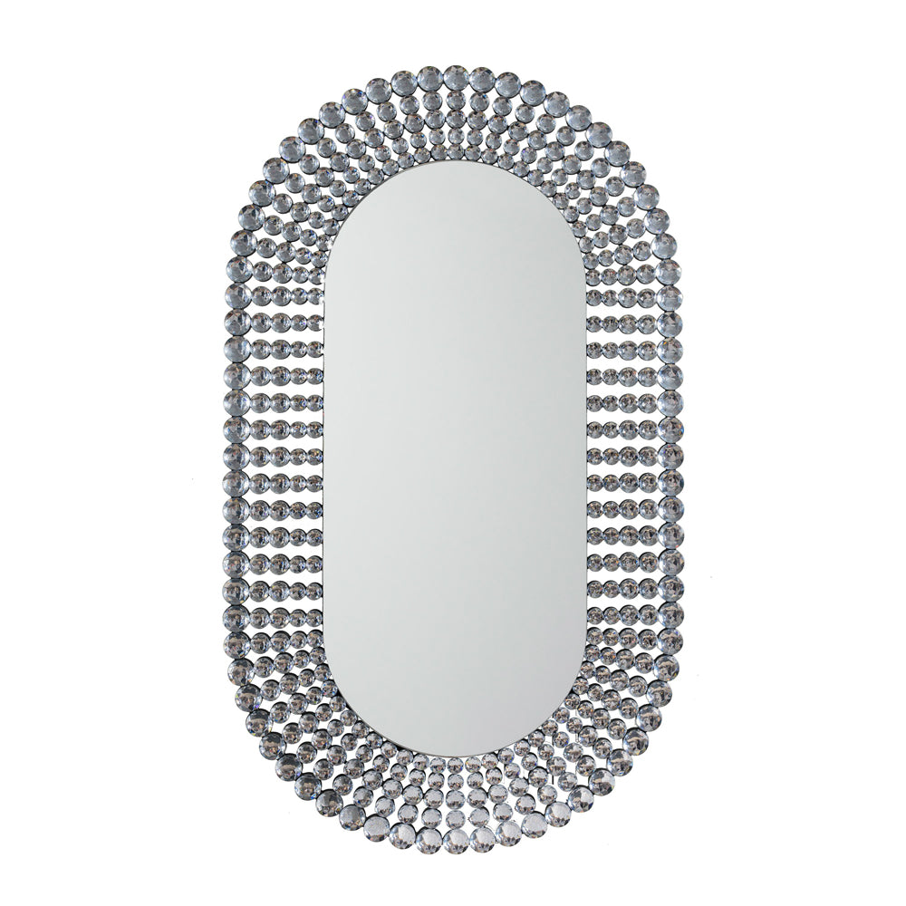 Product photograph of Gallery Interiors Sharrington Mirror Grey Oval from Olivia's.