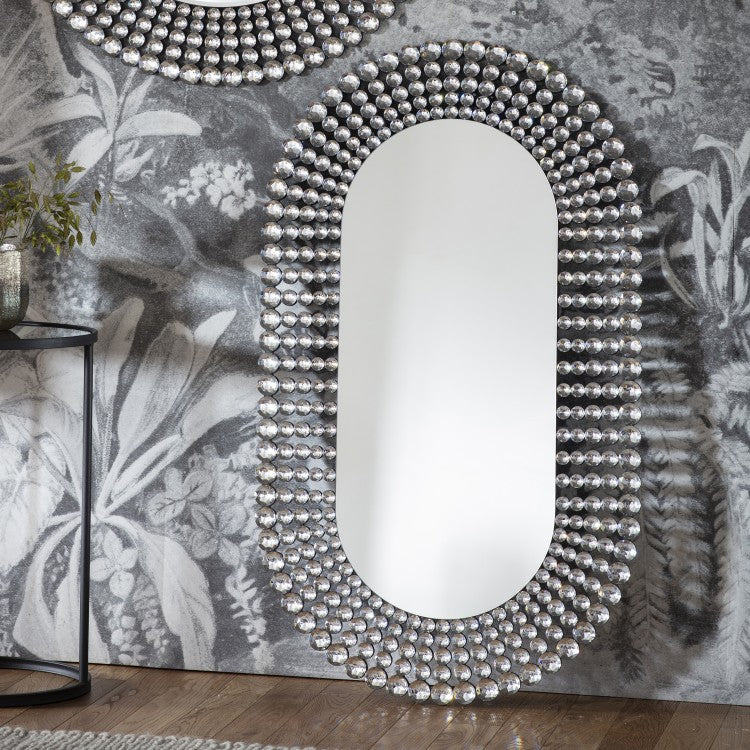Product photograph of Gallery Interiors Sharrington Mirror Grey Round from Olivia's
