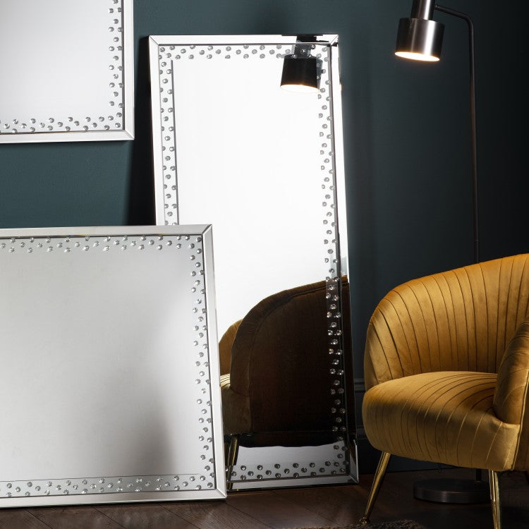 Product photograph of Gallery Interiors Eastmoore Silver Mirror Leaner from Olivia's