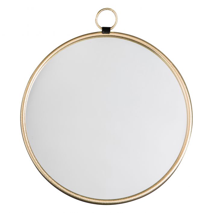 Product photograph of Gallery Interiors Bayswater Gold Round Mirror from Olivia's.