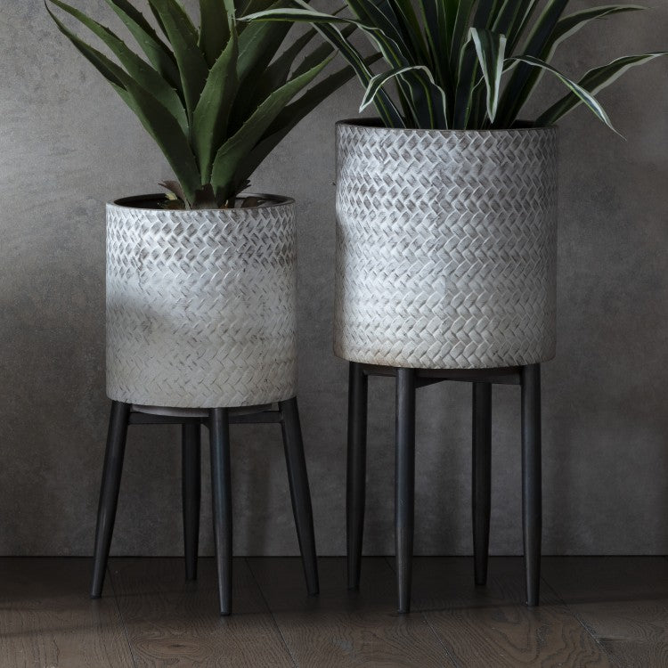 Gallery Interiors Albion Metal Planter Large | Outlet