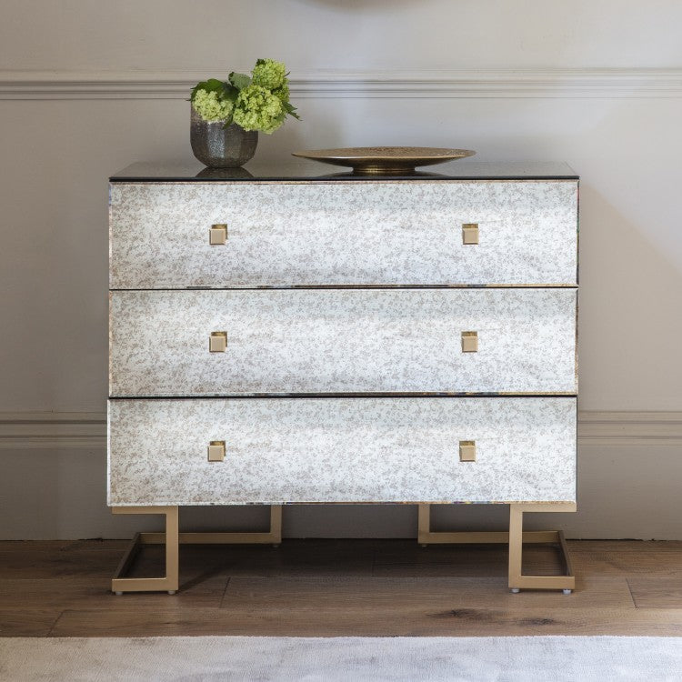 Product photograph of Gallery Interiors Amberley 3 Drawer Wide Chest from Olivia's