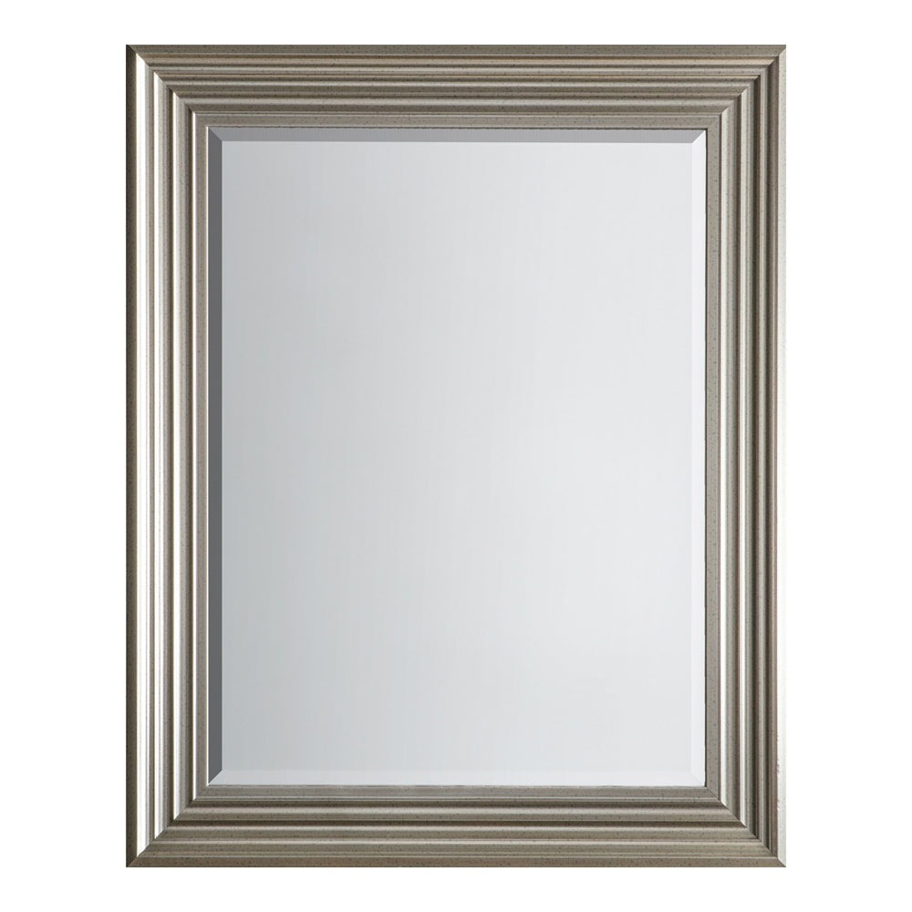 Product photograph of Gallery Interiors Haylen Mirror Wall Mirror - Brushed Steel Brushed Steel Wall from Olivia's.