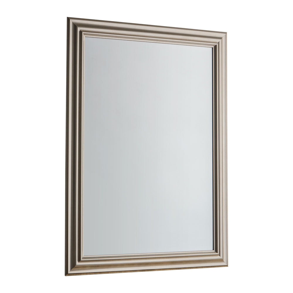 Product photograph of Gallery Interiors Haylen Dressing Mirror - Brushed Steel Brushed Steel Dressing from Olivia's.