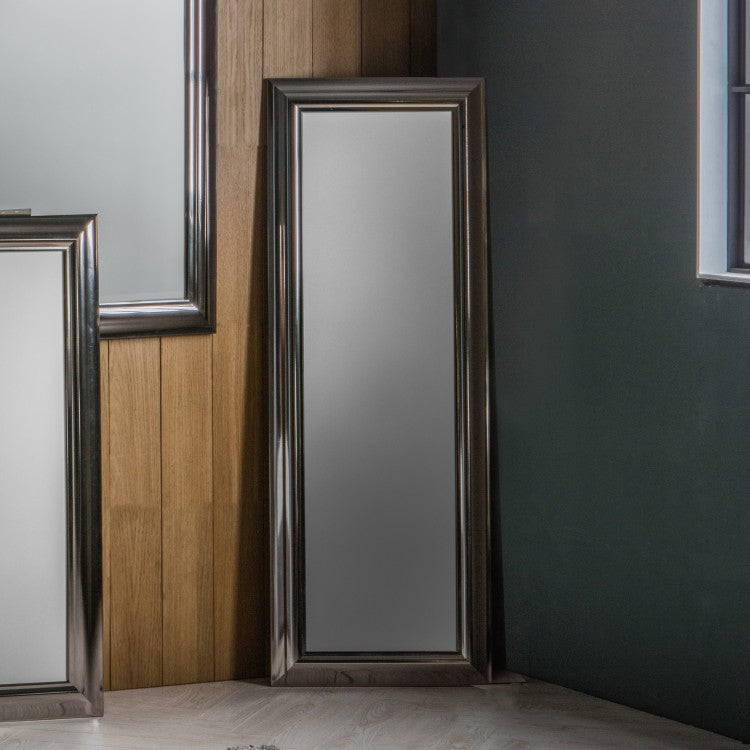 Product photograph of Gallery Interiors Cobain Leaner Mirror Silver from Olivia's