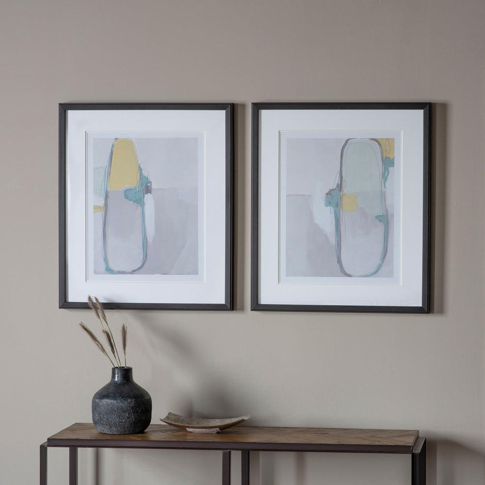 Product photograph of Gallery Interiors Set Of 2 Nordic Abstract Framed Art from Olivia's.