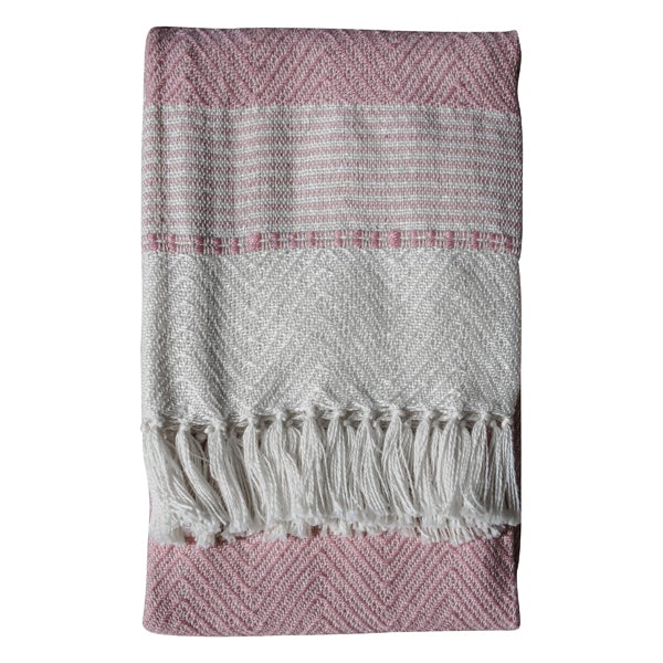 Gallery Interiors Chevron Blush Throw Outlet