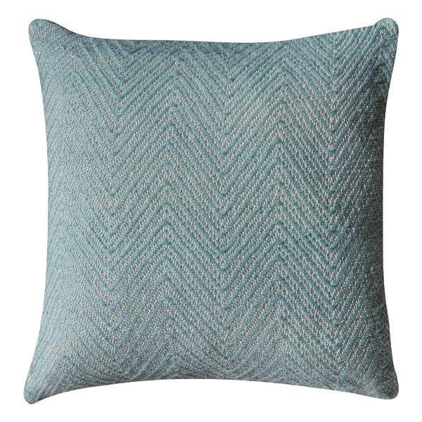 Product photograph of Gallery Interiors Chevron Duck Egg Cushion from Olivia's